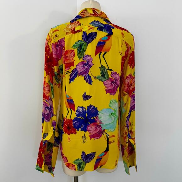 Robert Graham x Pixar The Ellie Tropical-Print Long Sleeve Button Down Shirt XS - Picture 6 of 12